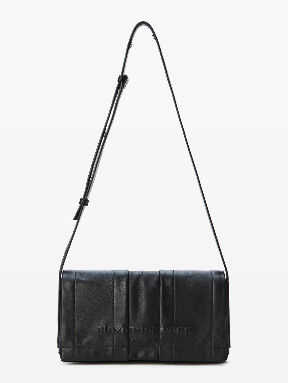 Brand New Alexander Wang Pack Medium Flap Cross Body Black Bag
